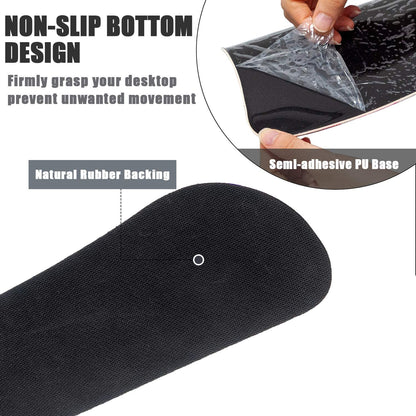 Keyboard Wrist Rest and Mouse Pad with Wrist Support, Memory Foam Set for Gaming and Office, Comfortable & Lightweight for Easy Typing & Pain Relief (White Butterflies)